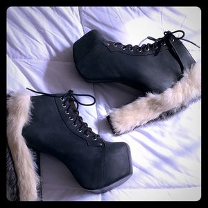 Jeffrey Campbell LITA Hawk Platform Shoes Size 8.5